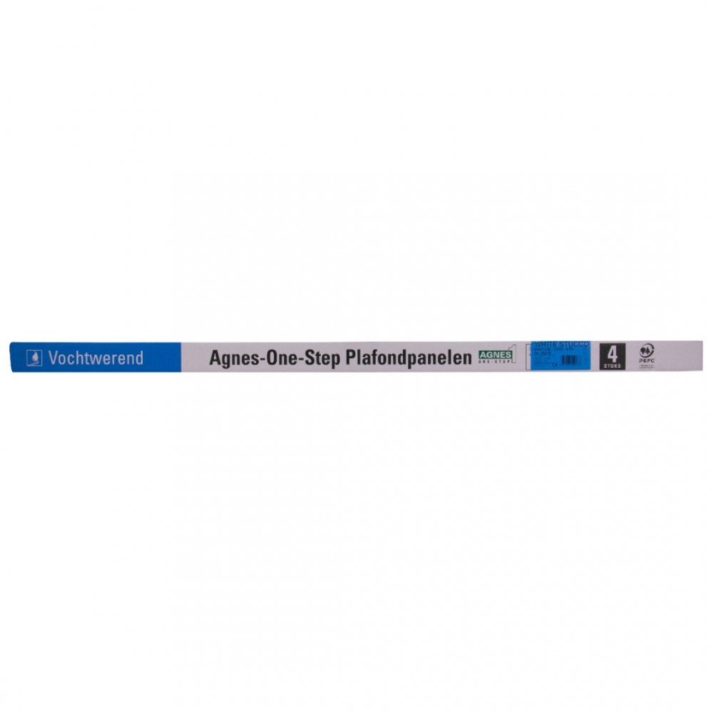 Agnes plafondplaat vochtwerend wit stuc 1200 x 600 x 12 mm 4 stuks
