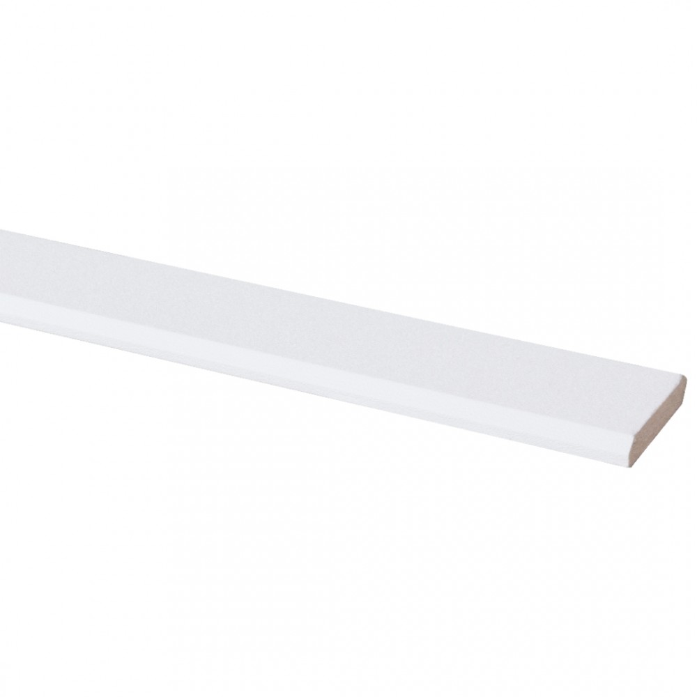 Agnes plint MDF wit fijn stuc 8x45 mm 260 cm