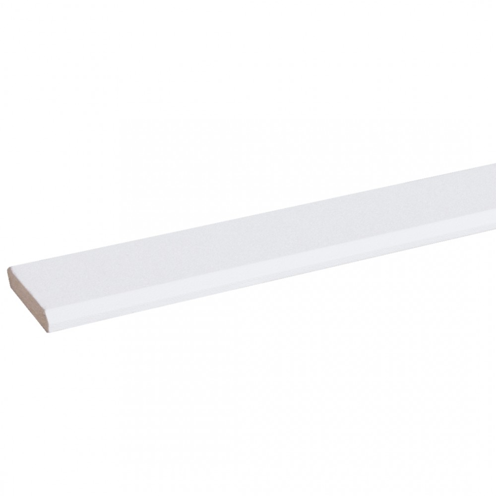 Agnes plint MDF wit fijn stuc 8x45 mm 260 cm