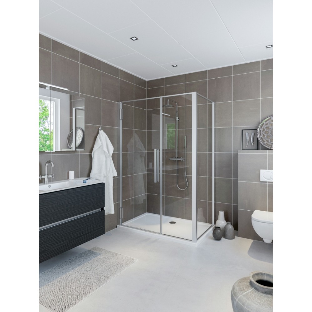 Agnes plafondplaat vochtwerend wit stuc 1200 x 600 x 12 mm 4 stuks