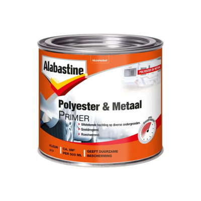 Alabastine polyester en metaal primer grijs 250ml