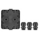 Attema kabeldoos AK1 - 8-voudig - met 3 wartels M20 - IP65 - zwart