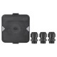 Attema kabeldoos AK1 - 8-voudig - met 3 wartels M20 - IP65 - zwart