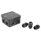 Attema kabeldoos AK1 - 8-voudig - met 3 wartels M20 - IP65 - zwart