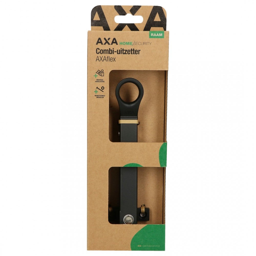 AXA raamuitzetter combi zwart 20 cm buitendraaiend 2640-20-56/BL