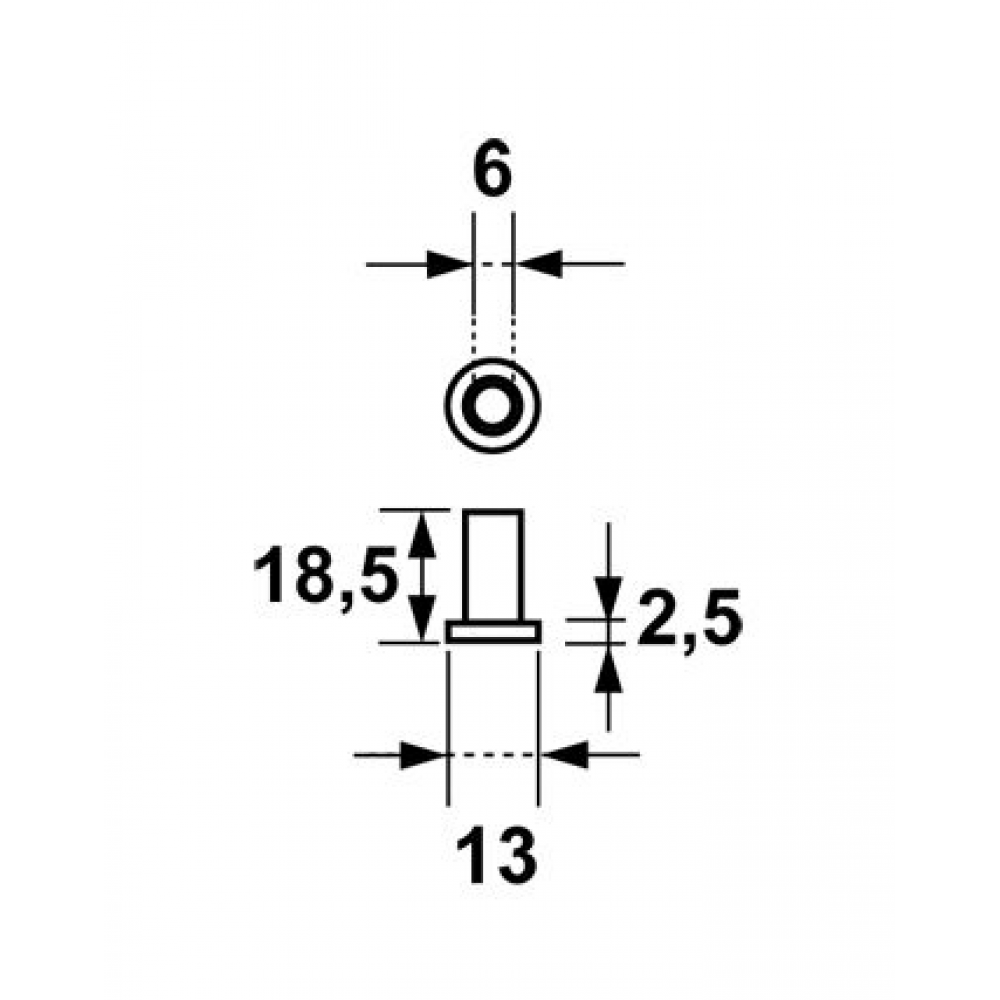 AXA Venelite nylon lagerbus 18.5mm (per stuk)