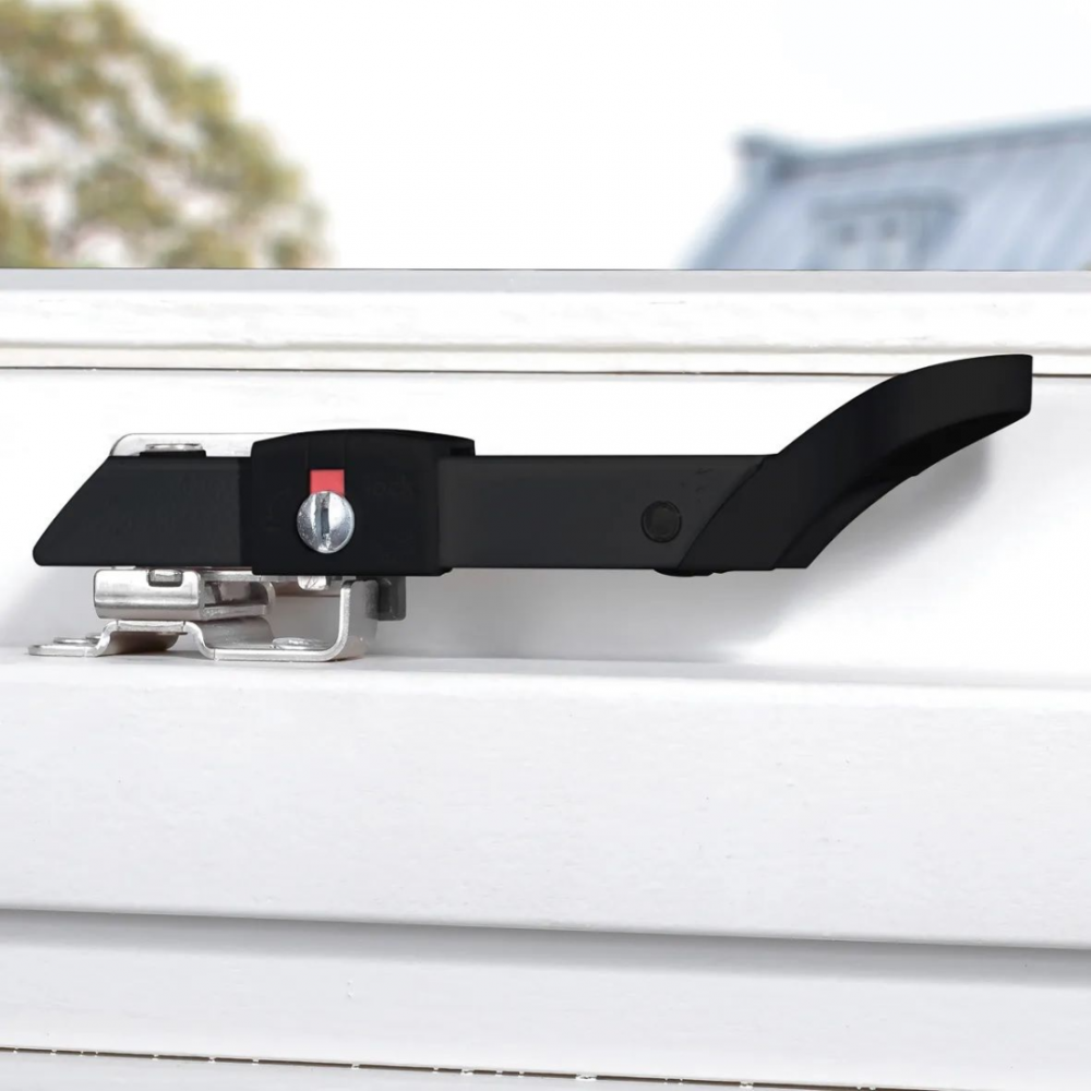 Axa Combi raamuitzetter Axaflex Security afsluitbaar RVS zwart 2660-20-56/E