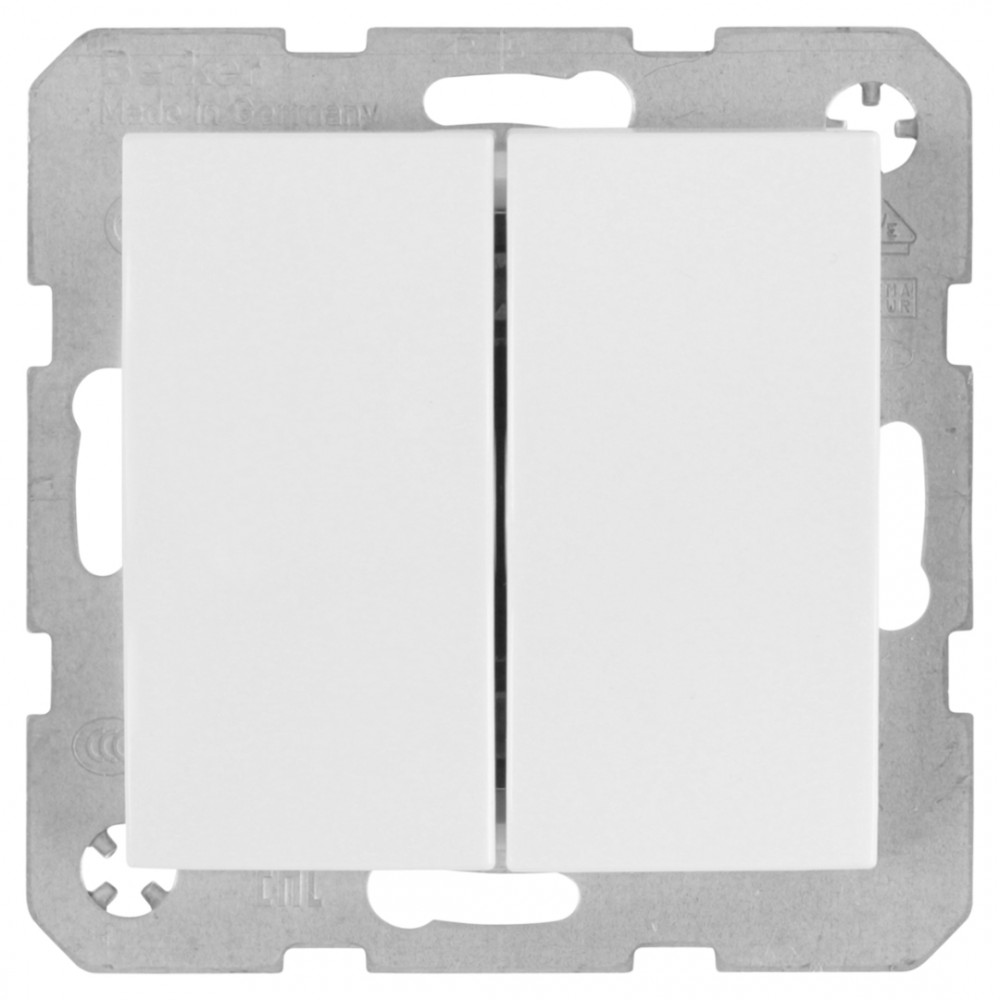 Berker S1 schakelaar inbouw - wissel/wissel - polarwit