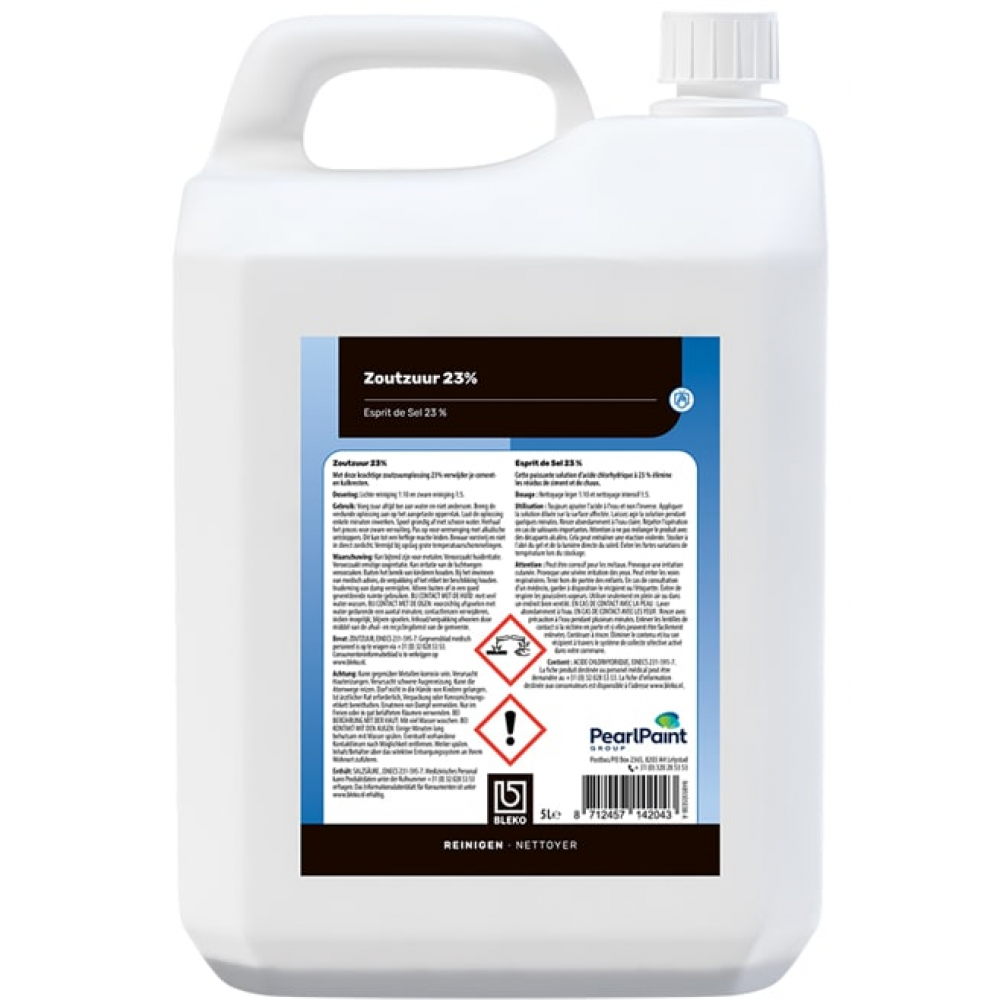 Bleko Zoutzuur Oplossing 23% 5 Liter