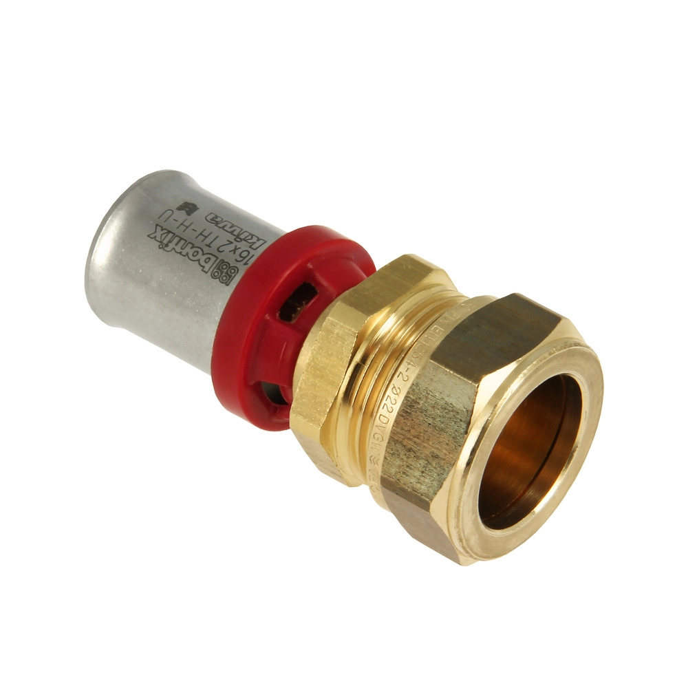 Bonfix Alu-pers rechte koppeling 16 mm x 15 mm knel