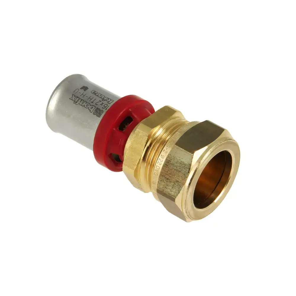 BONFIX Alu-Pers Rechte Koppeling Knel 16x22mm