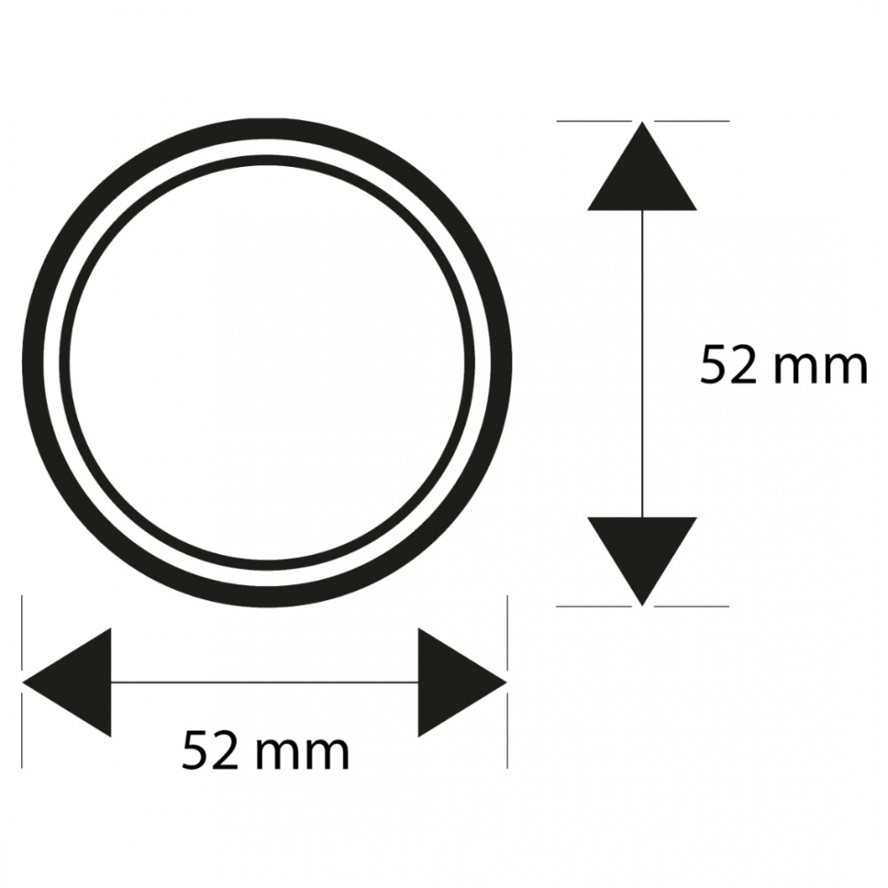 STARKS SCHUIFDEURKOM NIKKEL 52MM