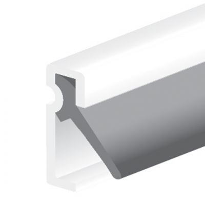 Deltafix tochtprofiel inbouw acrylbestendig aluminium wit 240 cm x 16 mm x 6 mm