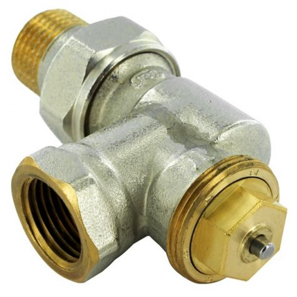 Thermostatische radiatorkraan verkeerd haaks 1/2 x 15mm met knelset