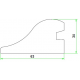Merbau Weldorpel 34x65mm 200cm