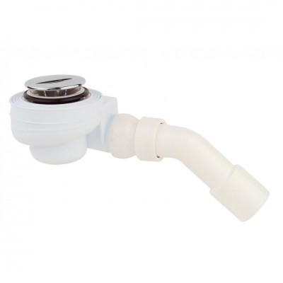 Kirchhoff Douche- en badafvoer 50 mm chroom 1 1/2 x 40/50 mm met afdekking 70 mm