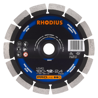 Rhodius 302452 LD40 Diamant Doorslijpschijf 180mm