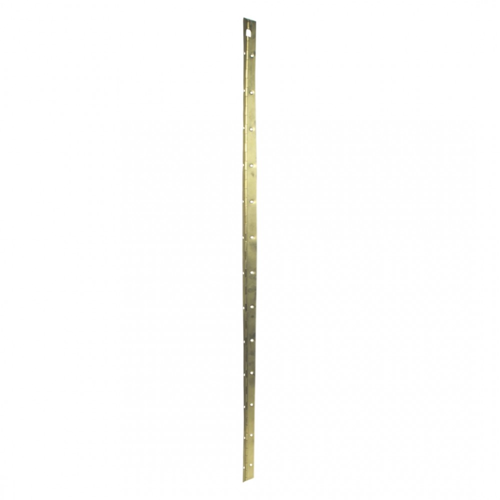 pianoscharnier met ophangoog in scharnier - geboord - messing - 0.7 x 32 x 750 mm