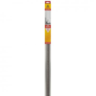 Deltafix dorpelstrip met borstel schroefbaar voor onder de deur aluminium 110 cm x 27 mm x 13 mm