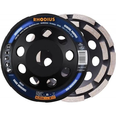  Rhodius DS40 diamantslijpkom 125 x 5,0 x 7,0 x 22,23 mm ALPHAline voor beton