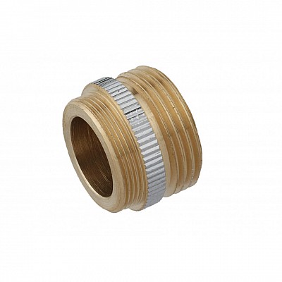 Kirchhoff Messing overgangsstuk, chroom, 3/4"ET x M24ET