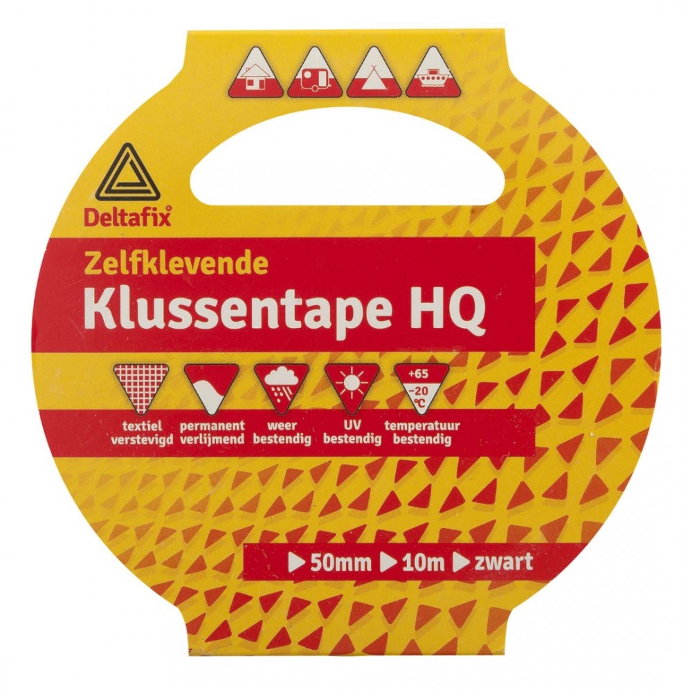 Deltafix ducttape zelfklevend standaard zwart 10 m x 50 mm