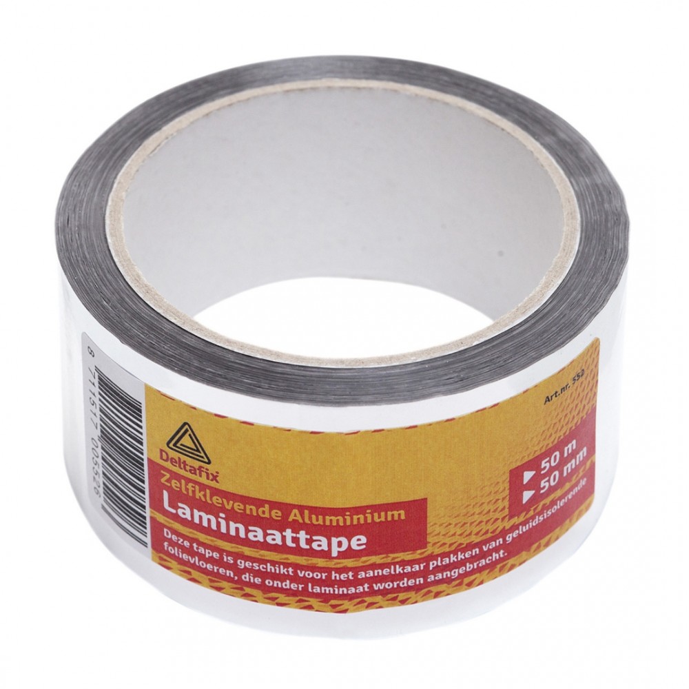 Deltafix aluminiumtape zelfklevend voor laminaat aluminium 50 m x 50 mm