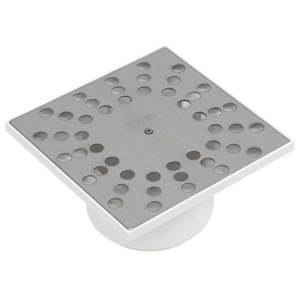 Dyka vloerput binnenwerk ABS D15 met RVS rooster 15x15cm