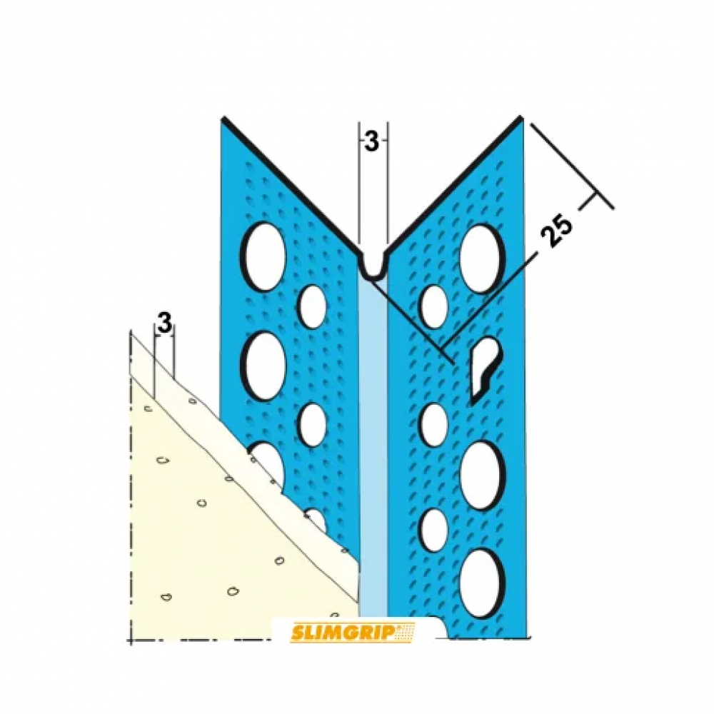 Slimgrip Hoekbeschermer SG1033 270cm 3mm Alu Zink