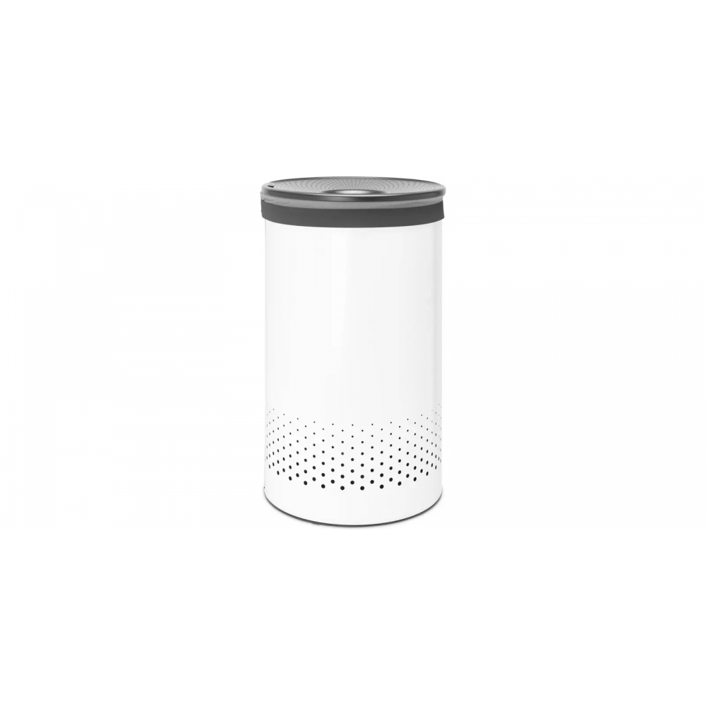 Wasmand - Wasbox met kunststof deksel 60L - White/Dark Grey Wasmand - Wasbox met kunststof deksel 60L - White/Dark Grey