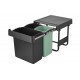 Brabantia Sort & Go Inbouw Prullenbak - 10 + 10 + 20l - Jade Green/Dark Grey Brabantia Sort & Go Inbouw Prullenbak - 10 + 10 + 20l - Jade Green/Dark Grey