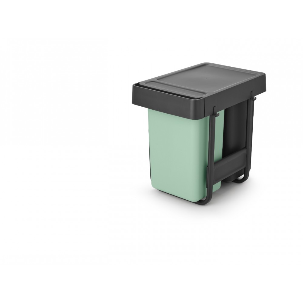 Brabantia Sort & Go Inbouw Prullenbak - 2 x 15 l - Jade Green/Dark Grey Brabantia Sort & Go Inbouw Prullenbak - 2 x 15 l - Jade Green/Dark Grey