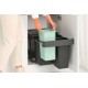 Brabantia Sort & Go Inbouw Prullenbak - 10 + 10 + 20l - Jade Green/Dark Grey Brabantia Sort & Go Inbouw Prullenbak - 10 + 10 + 20l - Jade Green/Dark Grey
