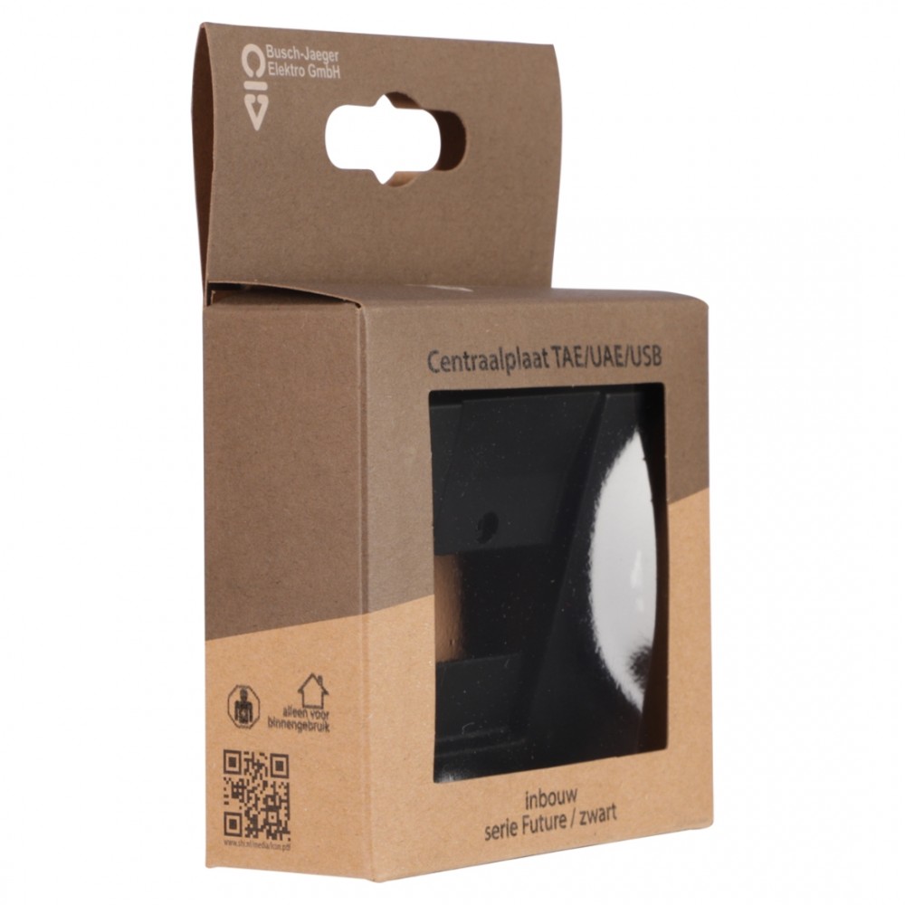 Busch-Jaeger Future Linear afdekplaat TAE/USB - zwart