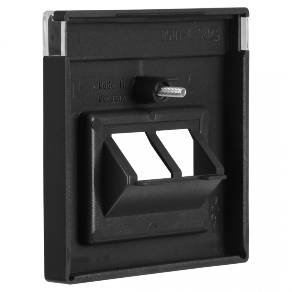 Busch-Jaeger Future Linear centraalplaat telefoon/data - 2 x 8-polig - zwart