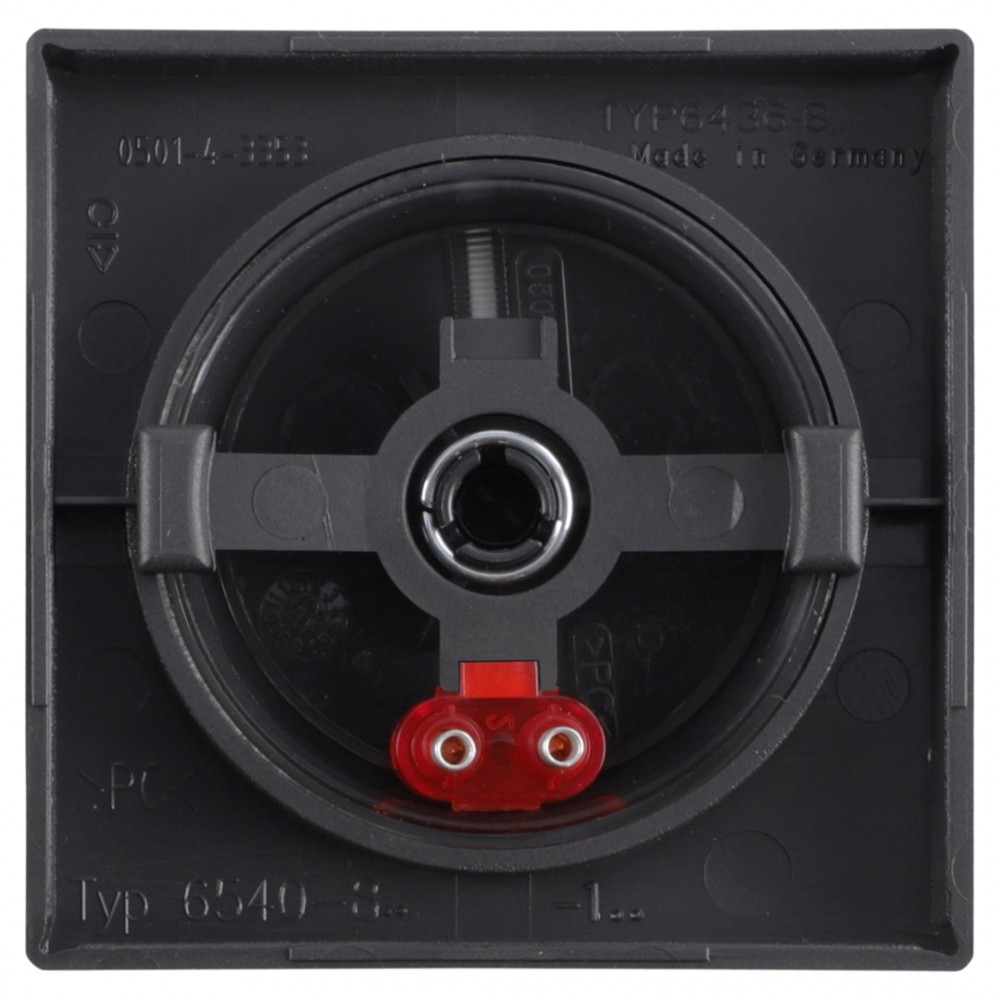 Busch-Jaeger Future Linear centraalplaat inbouw - voor dimmer - met knop - zwart