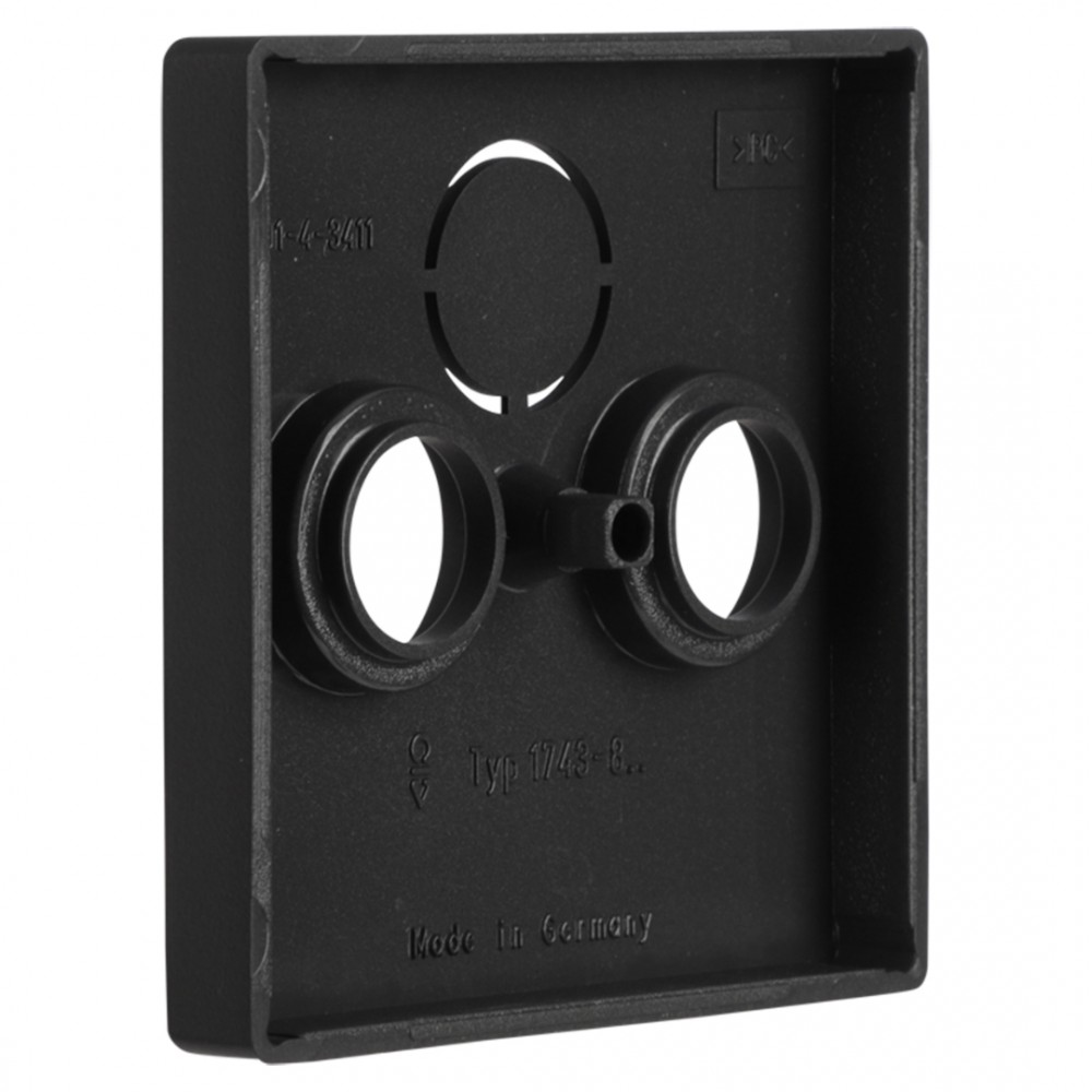 Busch-Jaeger Future Linear centraalplaat radio/tv - zwart