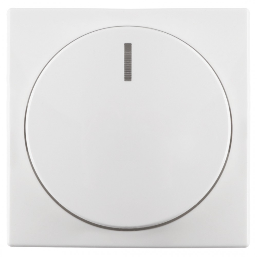 Busch-Jaeger Balance centraalplaat inbouw - voor dimmer - met knop - polarwit