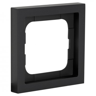 Busch-Jaeger Future Linear afdekraam inbouw - 1-voudig - verticaal/horizontaal - 80 x 80 x 11 mm - zwart