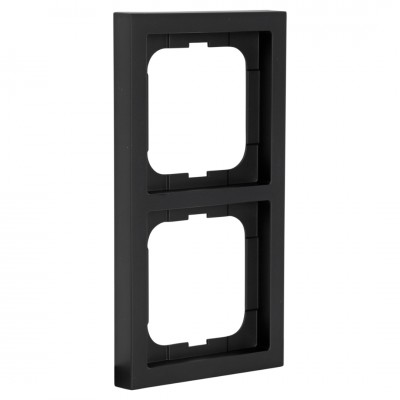 Busch-Jaeger Future Linear afdekraam inbouw - 2-voudig - verticaal/horizontaal - 80 x 151 x 11 mm - zwart