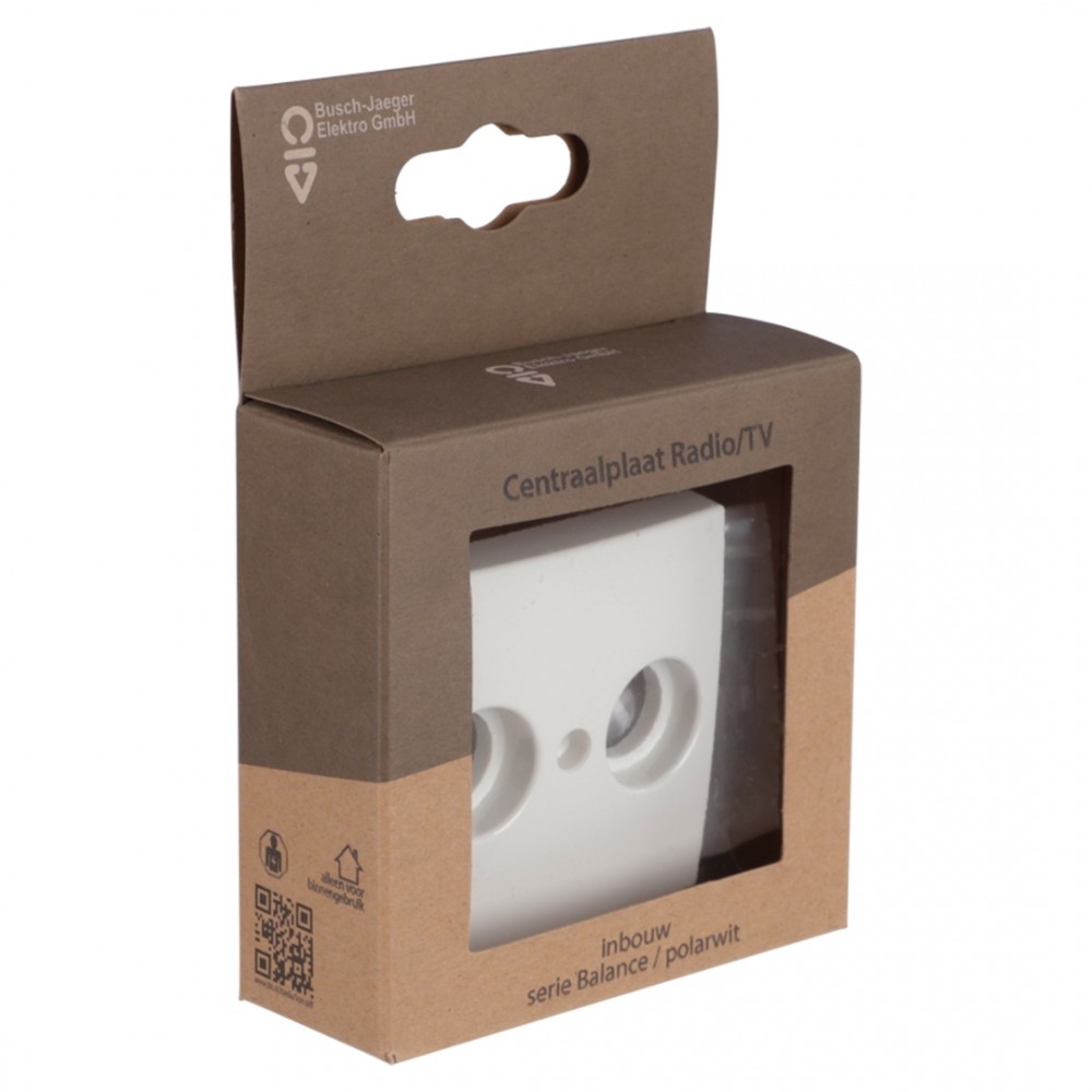 Busch-Jaeger Balance centraalplaat radio/tv - polarwit