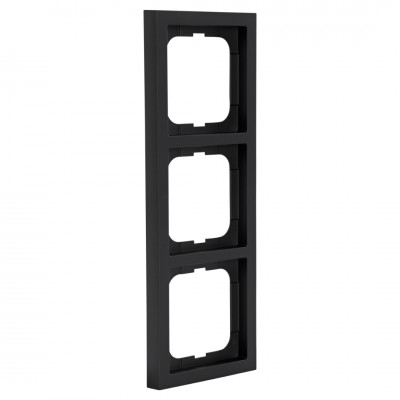 Busch-Jaeger Future Linear afdekraam inbouw - 3-voudig - verticaal/horizontaal - 80 x 222 x 11 mm - zwart