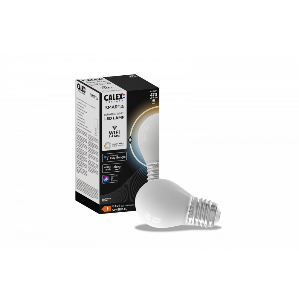 Calex Smart Kogel led lamp 4,5W 400lm 2200-4000K