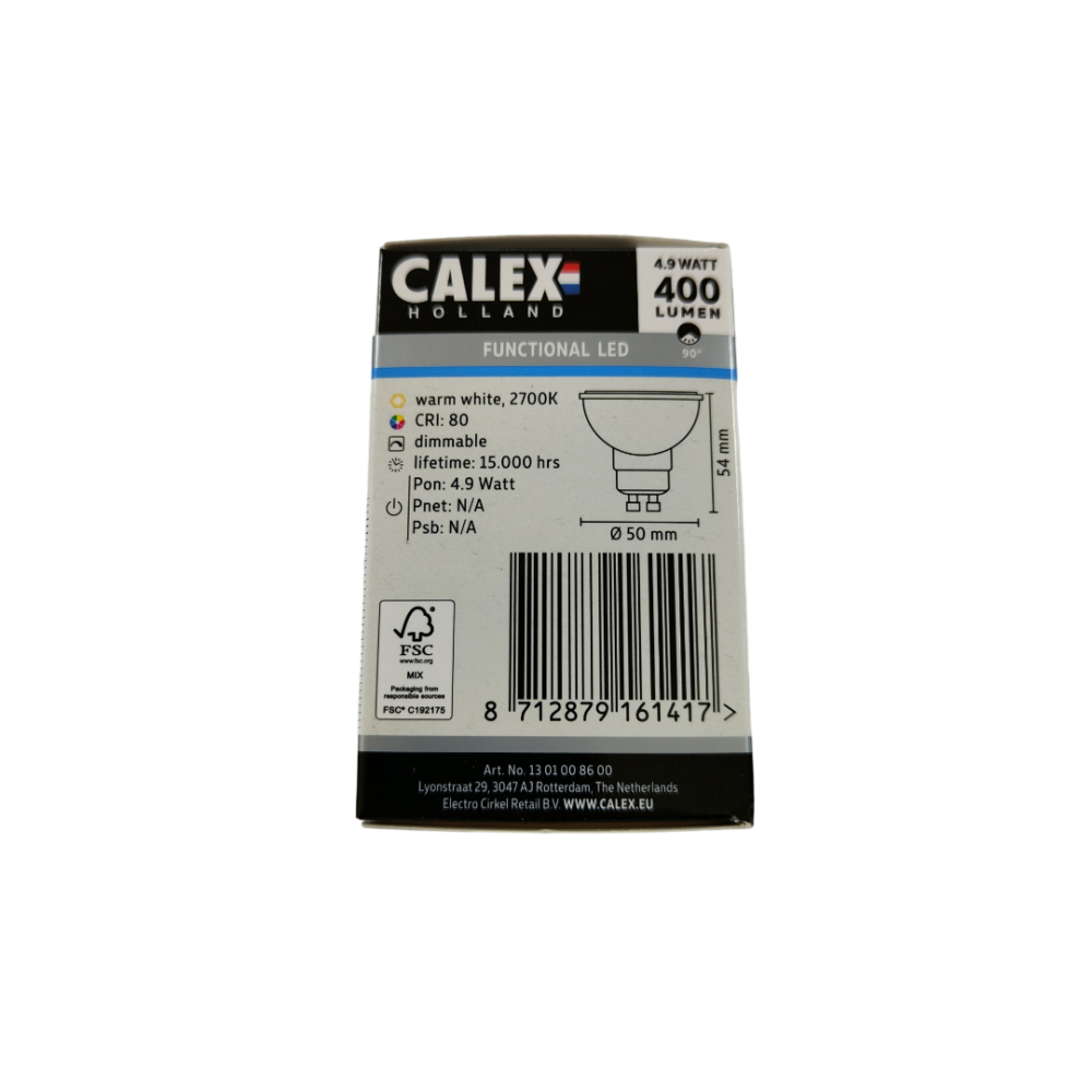 Calex Reflector LED Lamp 4.2 Watt - GU10 - Zwart - Dimbaar