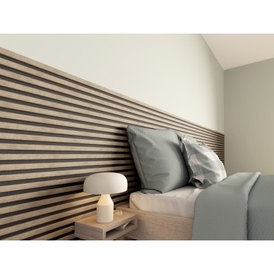 Lattenwand Decowall Acoustic vergrijsd eiken 260x30cm,2 stuks (1.56m2)