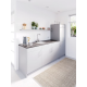 Cando - Werkblad - Aanrechtblad - Staalgrijs - Met waterkering - 182x60x2,8cm