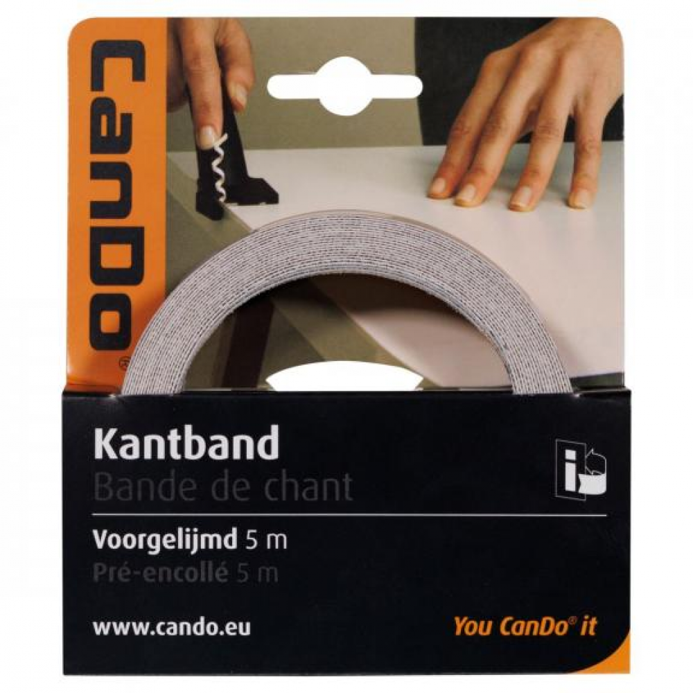 CanDo kantband houtnerf grijs gewolkt 24mm 5m