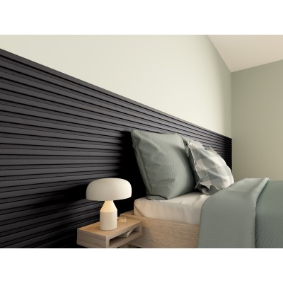 Lattenwand Decowall Acoustic lava eiken 260x30cm,2 stuks (1.56m2)