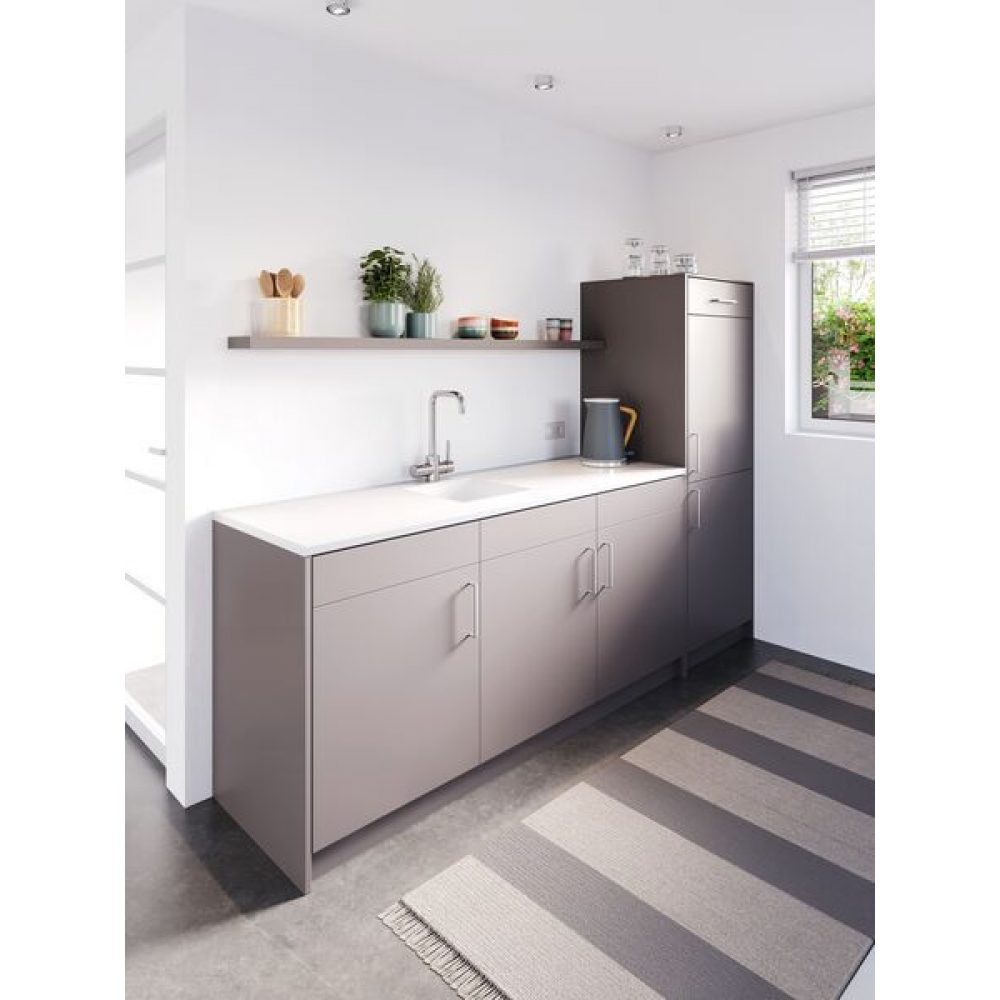 Cando werkblad aanrechtblad - wit - 182x60x2,8cm