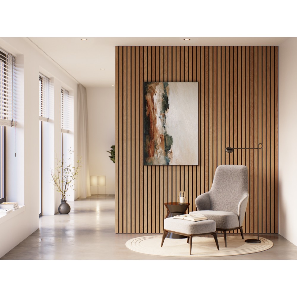 Lattenwand Decowall Acoustic Advanced brons eik 260x30cm, 2 stuks (1.56m2)